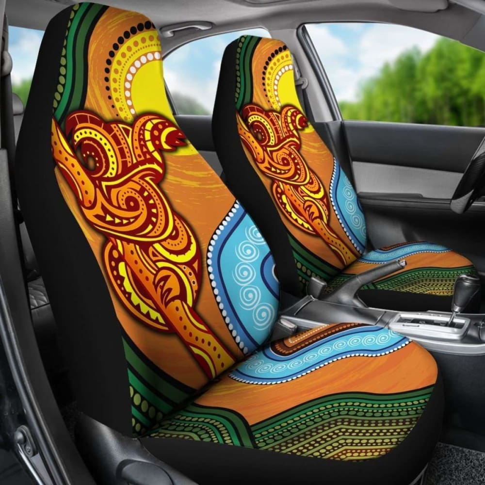 Premium Australian Aboriginal Dot Painting Koala Car Seat Covers - Durable & Stylish Protection for Cars, SUVs & Trucks - Perfect for Road Trips, Daily Commutes & Gift Giving