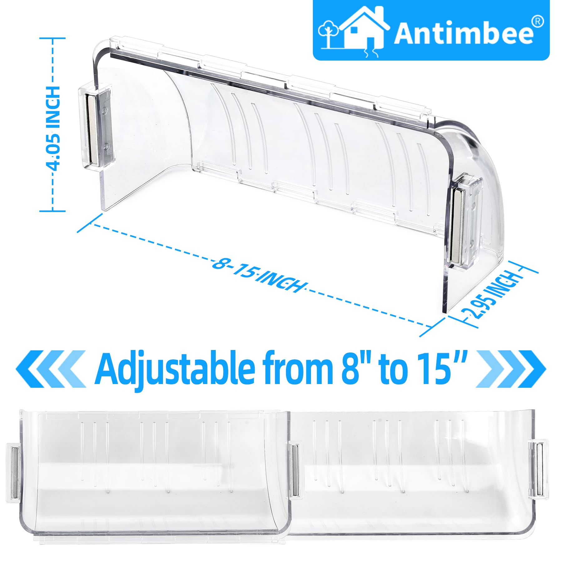4 Pack Adjustable Magnetic Air Vent Deflector - 8