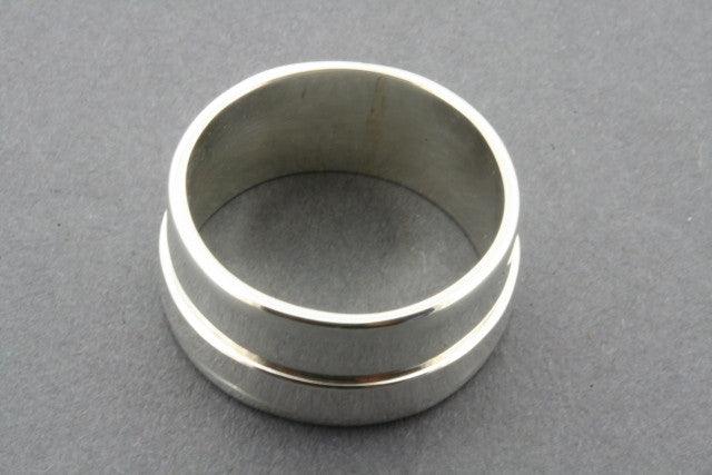 Clean Edge Spinner Ring - Sterling Silver Anxiety Relief Fidget Ring for Stress & Focus - Perfect for Adults & Teens