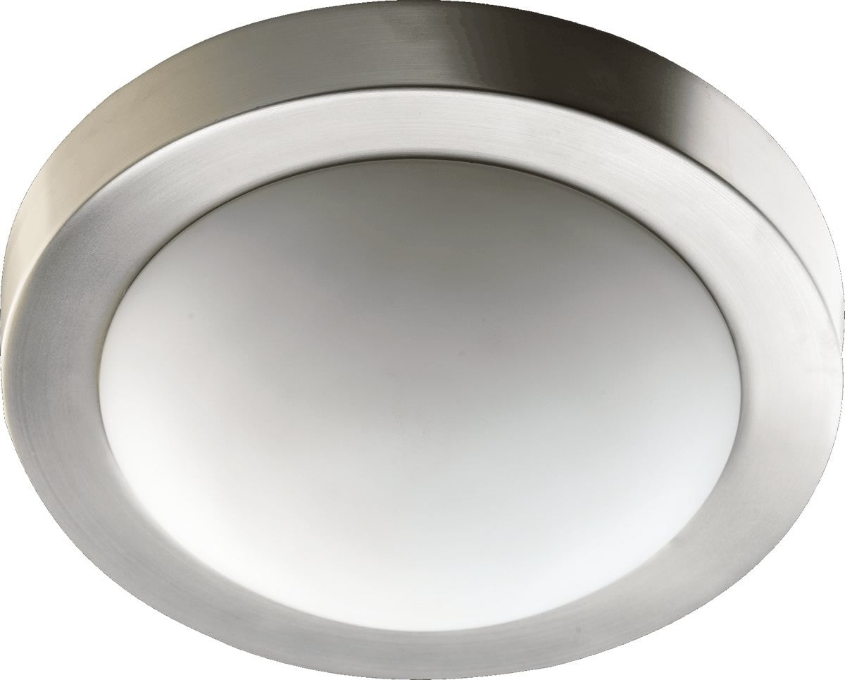11W Modern Flush Mount Ceiling Light in Satin Nickel Finish - Perfect for Bedroom, Kitchen, and Hallway Lighting