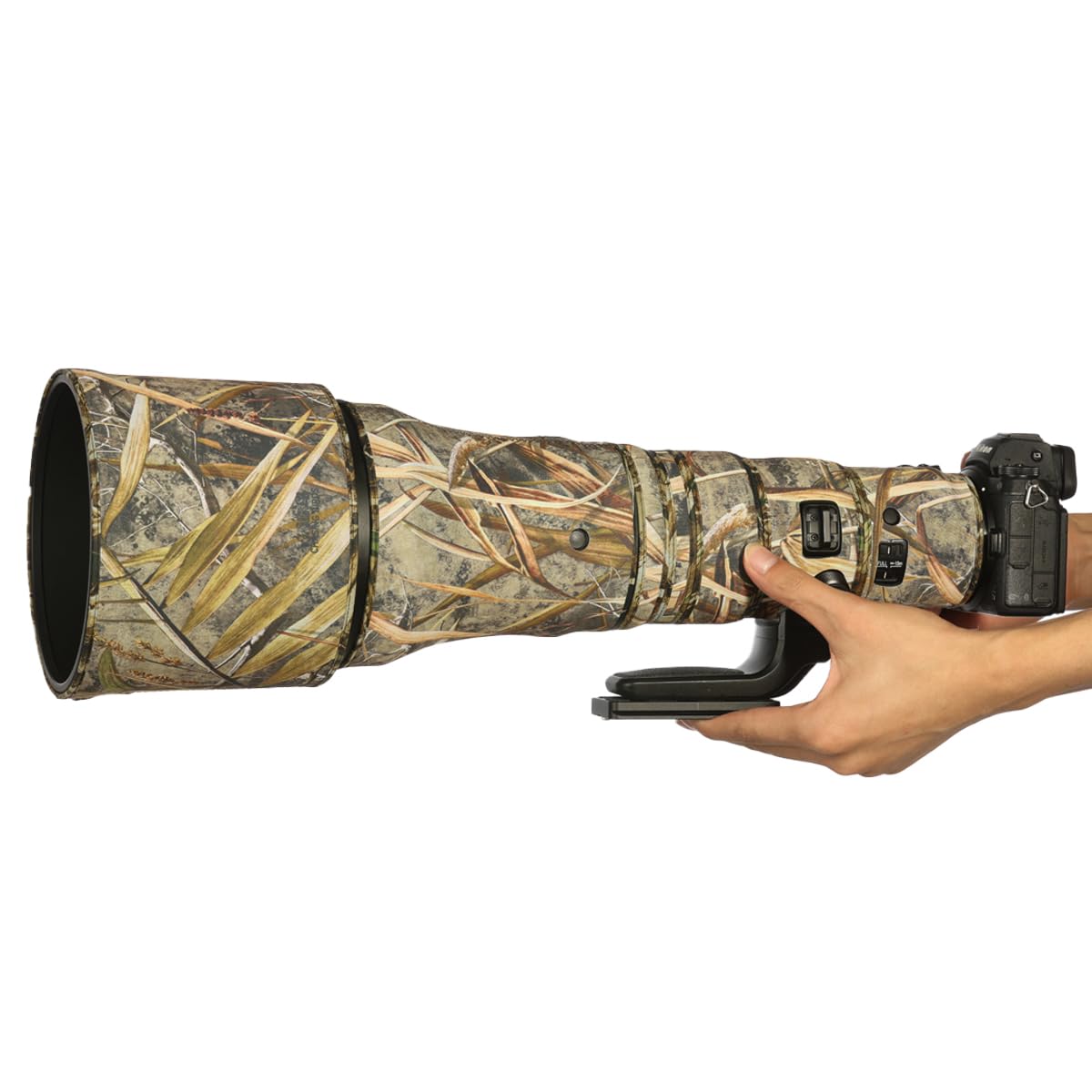 Nikon Z 800mm f/6.3 VR S Lens Cover - Waterproof Camouflage Protective Coat for Rain & Weather Protection (Reed Camo with 1.4X TC) | Ideal for Wildlife Photography, Bird Watching & Outdoor Adventures
