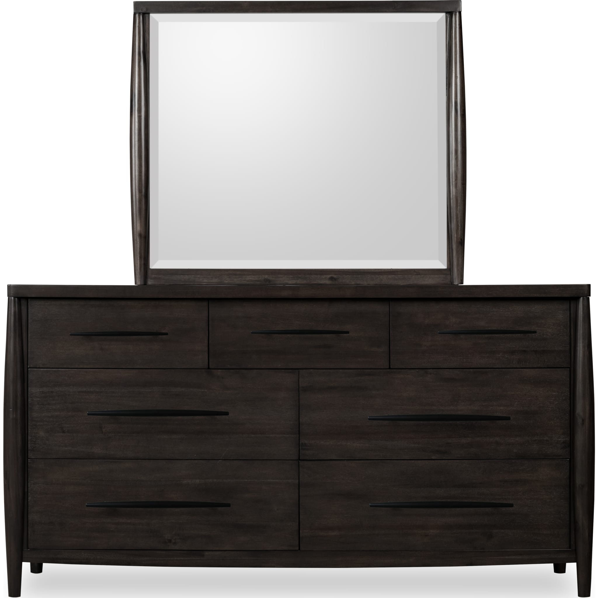 Koko Beveled Glass Wall Mirror or Dresser Mirror in Minx - Elegant Home Decor for Bedroom, Bathroom & Vanity
