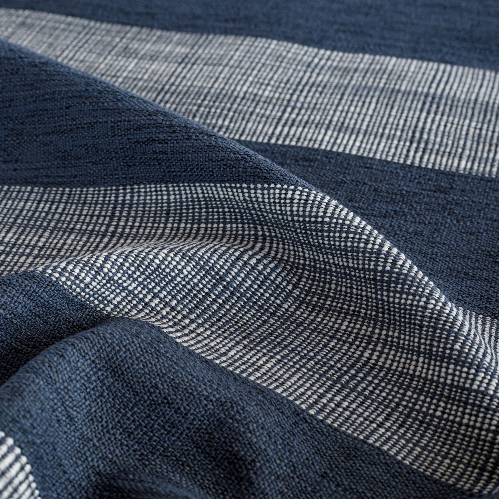 Premium Marlow Stripe Fabric - Soft Indigo Blue Cotton Blend for Upholstery & Home Decor | Perfect for Sofas, Curtains & DIY Sewing Projects