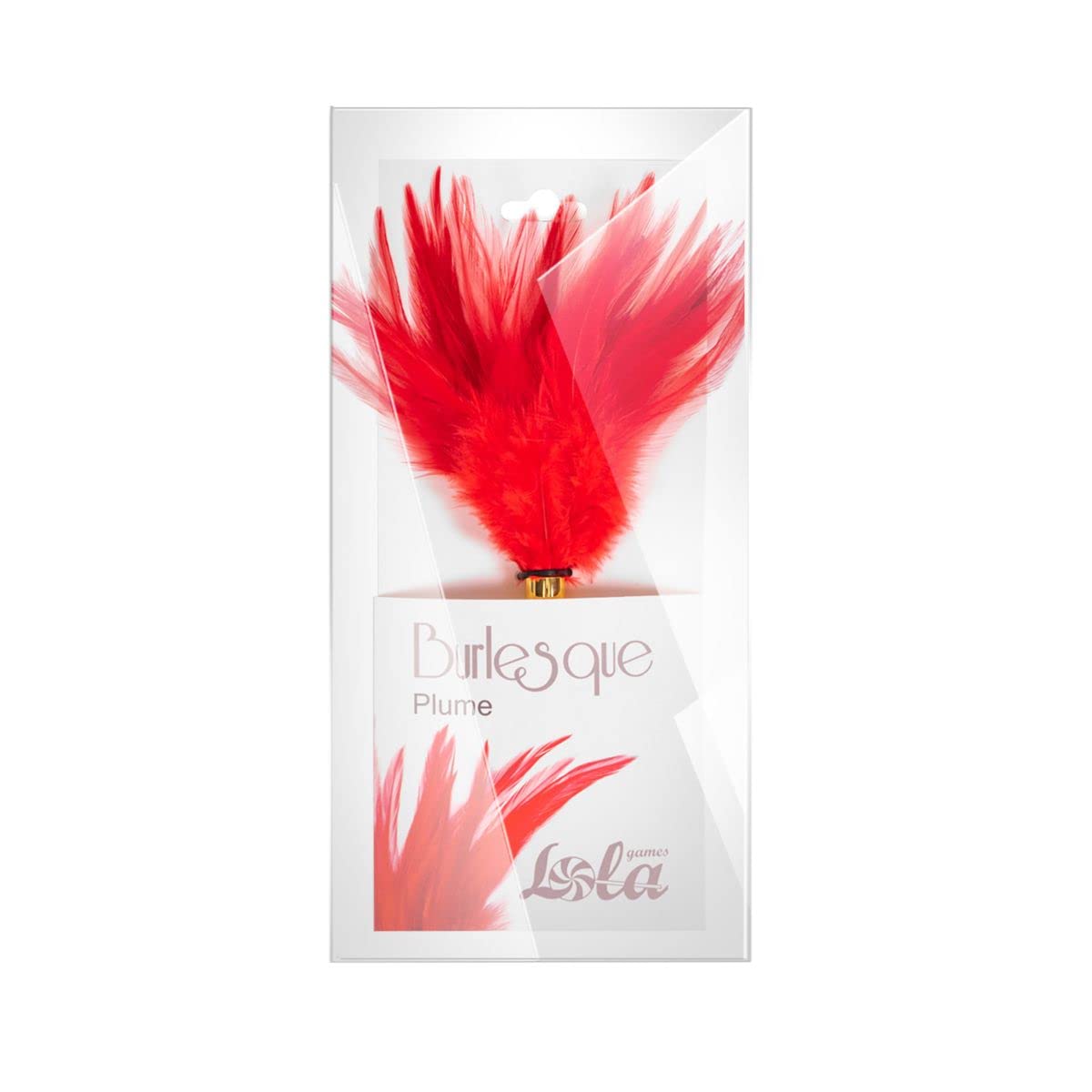 LOLA - Burlesque Tickler Plume Whip in Red - Sensual Feather Tickler for Adult Play, Bachelorette Parties & Boudoir Photography