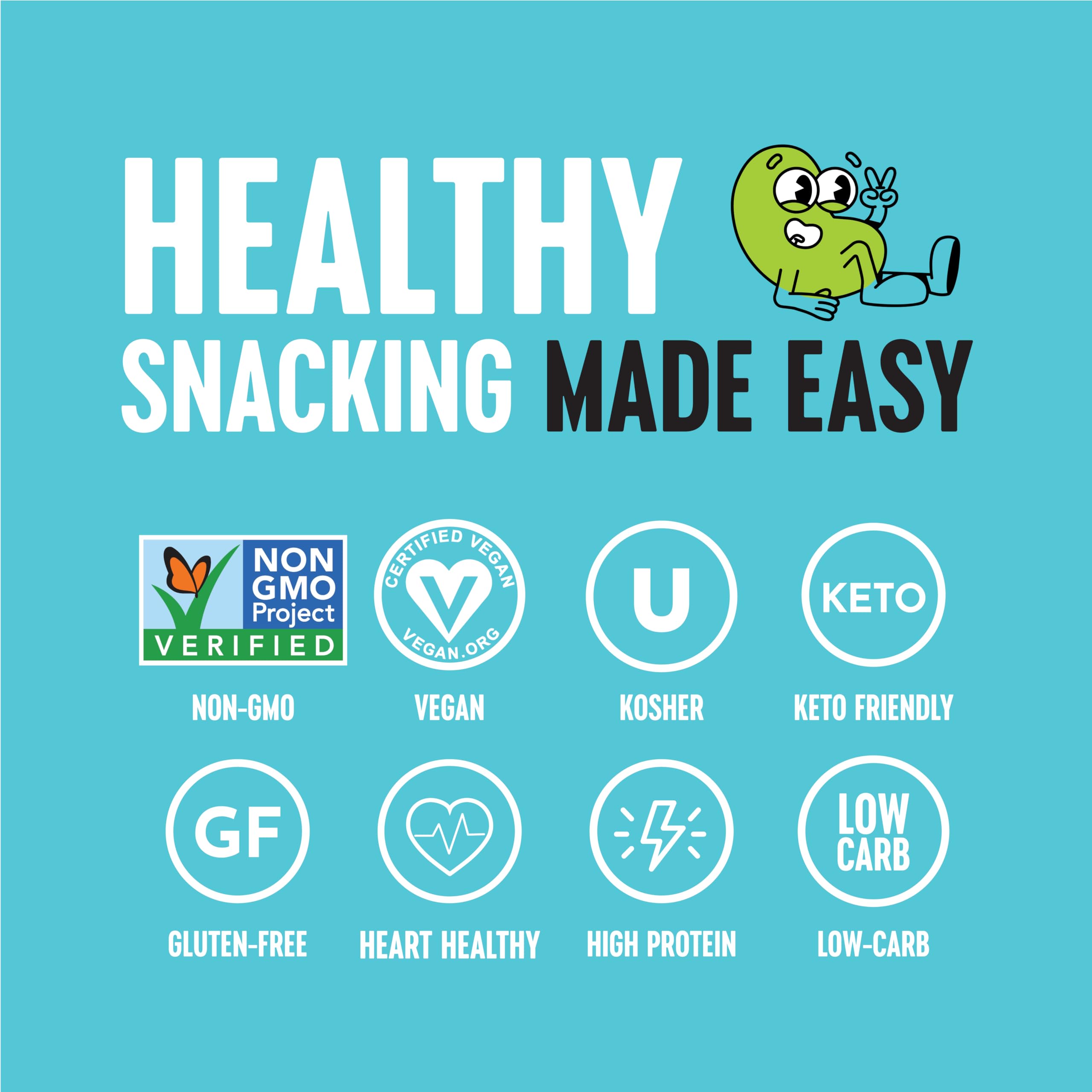 Dry Roasted Edamame Snacks - Ranch Flavor | Vegan, Gluten Free, Low Carb, Keto Friendly | High Protein Healthy Snacks for Kids & Adults | Diabetic & Low Calorie | 4oz Pack of 3 | Perfect for Office, School & On-the-Go Snacking