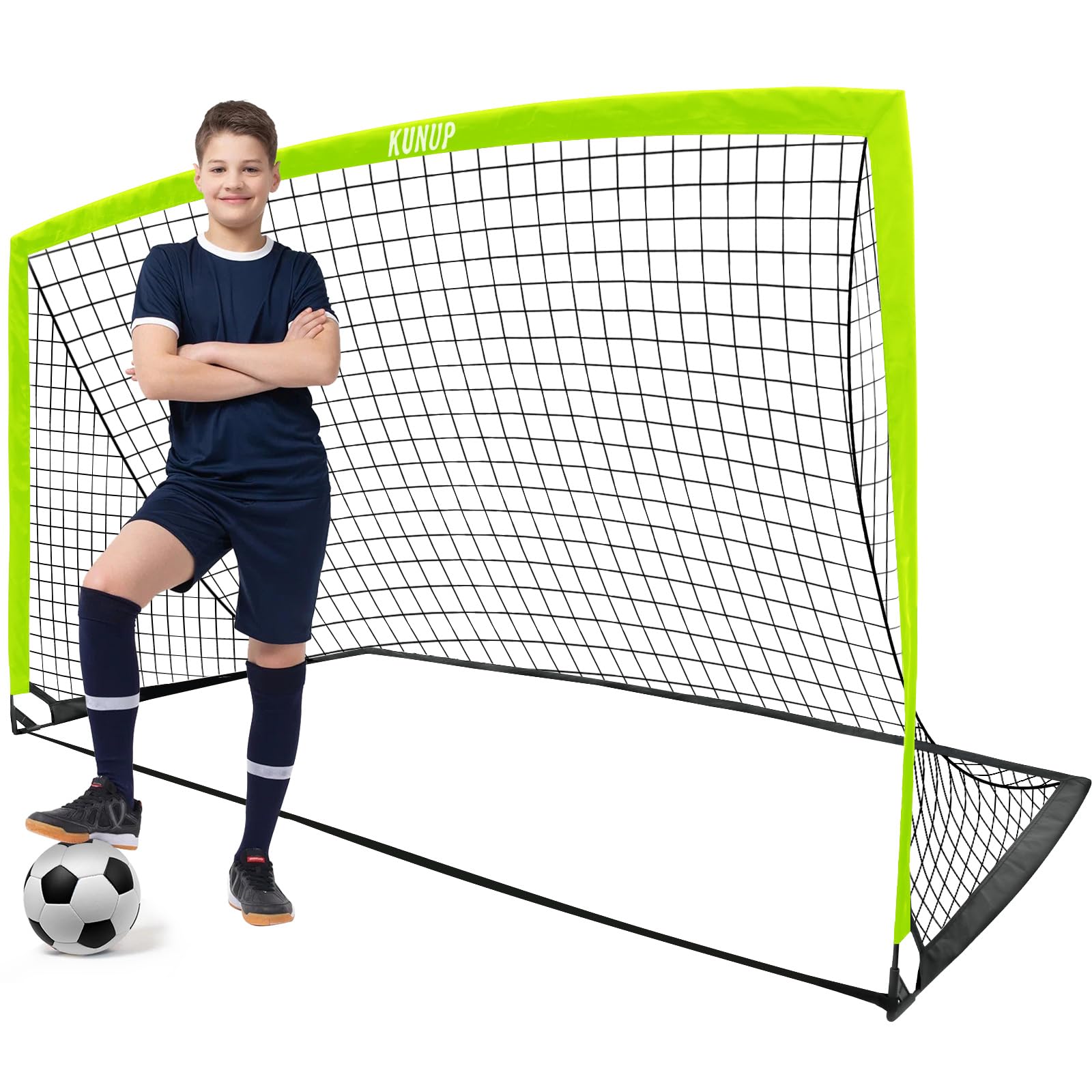 Best Foldable Soccer Goals for Kids & Adults - 5x3, 6x4, 9x5 FT Portable Soccer Nets with Carrying Bag - Perfect for Backyard Training, Youth Soccer Practice & Outdoor Sports Games