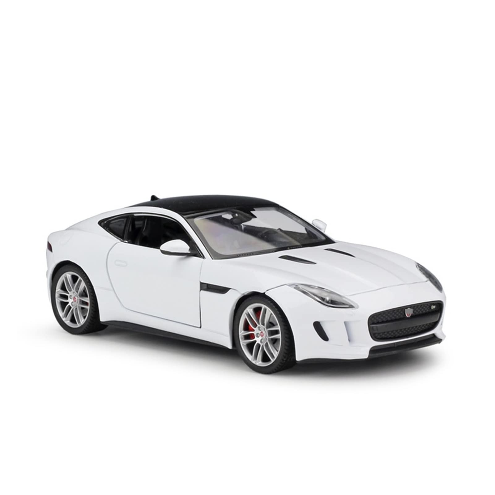 RRBY 1:24 Scale Jaguar F-Type Coupe Sports Car Diecast Model - Premium Metal Alloy Collectible (White) | Perfect for Car Enthusiasts, Office Desk Decor & Gift Giving