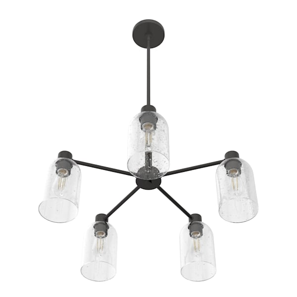 Hunter Lochemeade 5-Light Chandelier in Noble Bronze - Elegant Dining Room Lighting Fixture for Modern Farmhouse & Traditional Home Decor