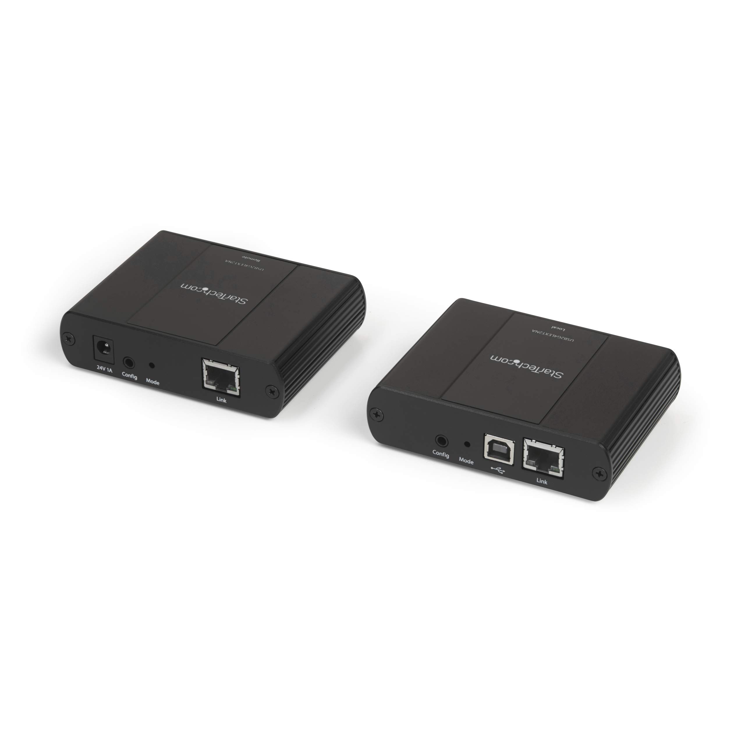 StarTech.com 4 Port USB 2.0 Extender Over Ethernet/IP Network Hub - 330ft (100m) Range - USB Over Gigabit LAN or Direct Cat5e/Cat6 Cable (RJ45) - Ideal for Remote Workstations, Security Cameras & Industrial Automation (USB2G4LEXT2NA)