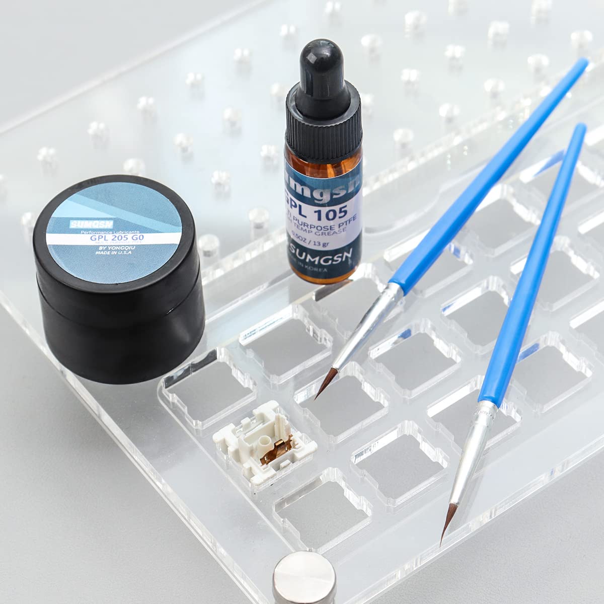 Best Keyboard Switch Lube 205G0 & 105 - Premium Lubricant for Mechanical Keyboards (Cherry, Gateron Switches, Springs, Stabilizers) - Smooth Typing & Gaming Experience