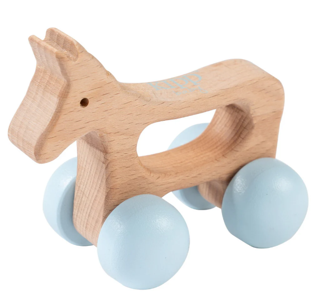 KIPP Wooden Horse Toy - Handcrafted Wooden Animal Figure for Kids, Nursery Decor & Montessori Play - Perfect for Imaginative Play, Baby Showers & Children's Room Decoration