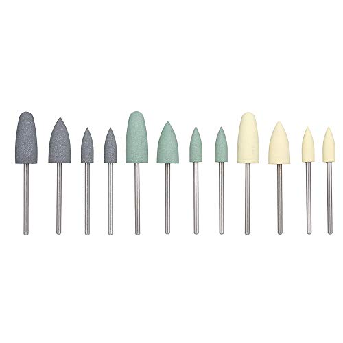12Pcs Dental Grinding Heads - Silicone Polishers & Drills for Low Speed Dentistry Equipment - Teeth Polishing & Smoothing Tools for Dentists & Hygienists - Perfect for Dental Clinics, Teeth Whitening & Cosmetic Procedures