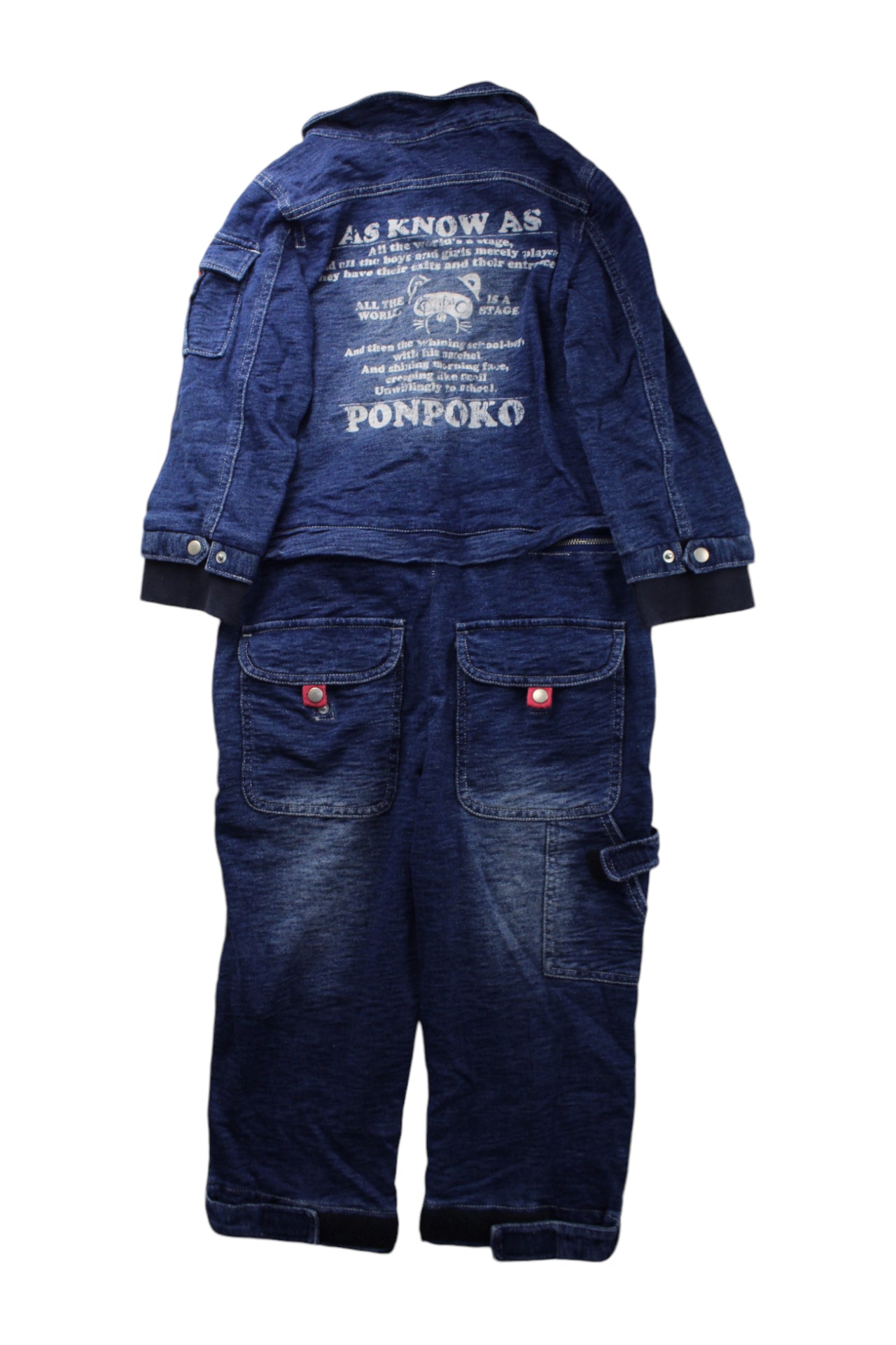 Ponpoko Long Sleeve Jumpsuit for Girls - Size 7Y & 8Y - Cute and Comfortable Kids Romper for School, Playdates & Family Outings