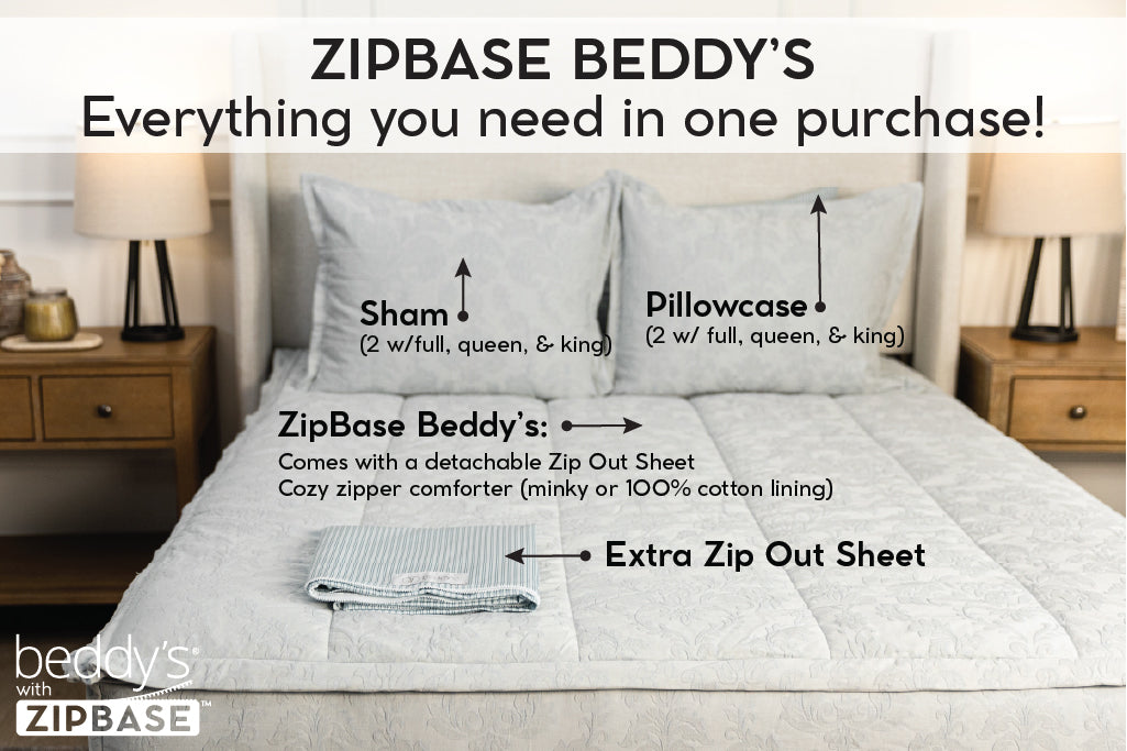 Jane Luxe Beddy's - Ultra Soft & Cozy Zipper Bedding Set for Kids & Adults | Perfect for Bedrooms, Dorms, Travel & Lounging