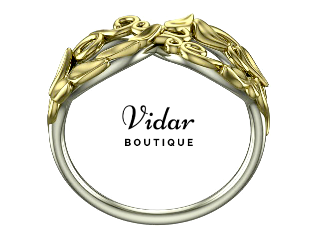 Two-Tone Gold Infinity Wedding Band for Women - Elegant & Timeless Bridal Ring for Engagement, Anniversary & Special Occasions