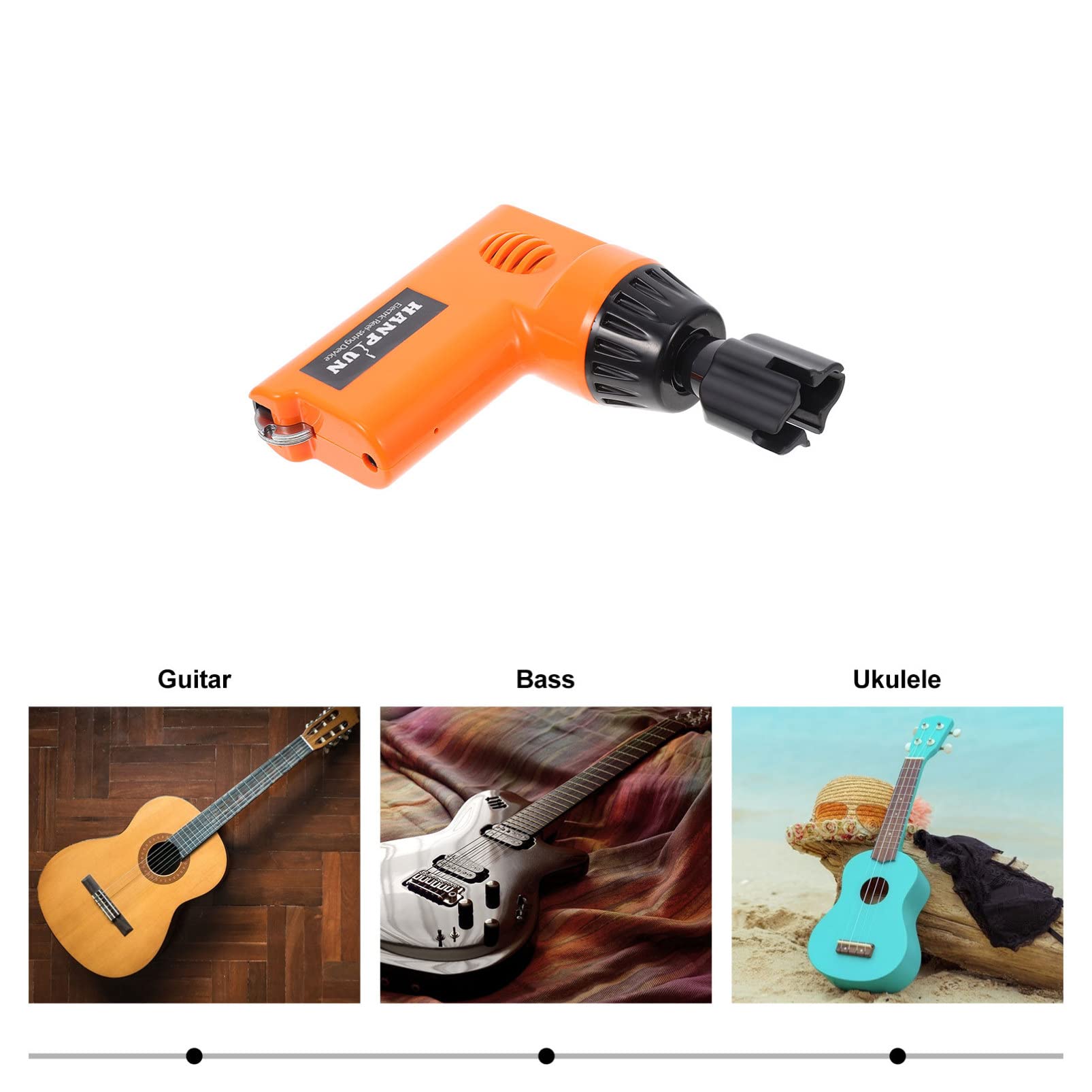 ERINGOGO 3-in-1 Electric Guitar String Winder & Cutter - Professional Power Tool for Fast String Changing | Perfect for Guitar Maintenance, Music Studio & Live Performances