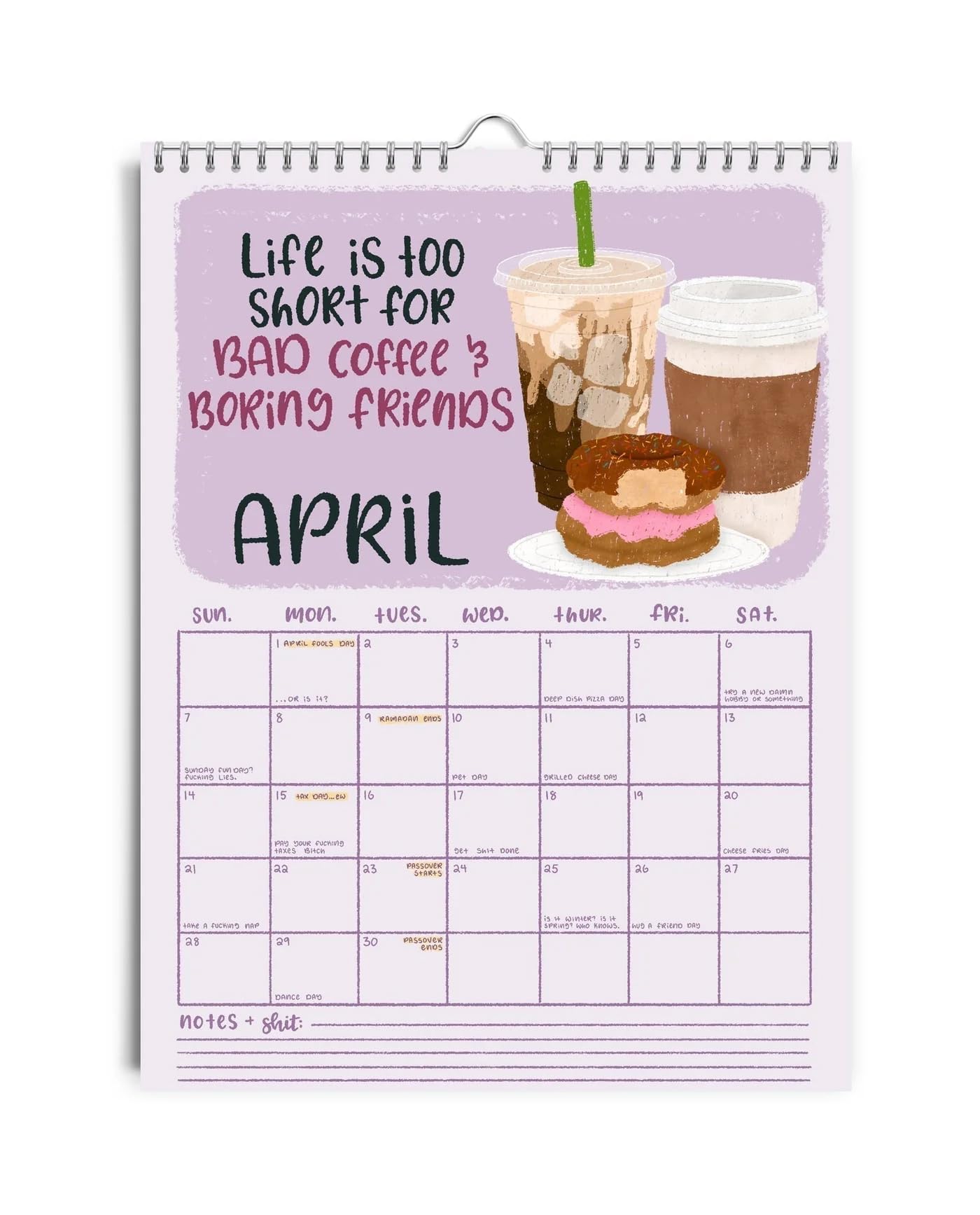 2025 Funny Sarcastic Wall Calendar Planner - Witty Office & Home Decor, Daily Planning, Novelty Note Pads - Perfect for Work Desks, Gift Ideas & Humorous Organization