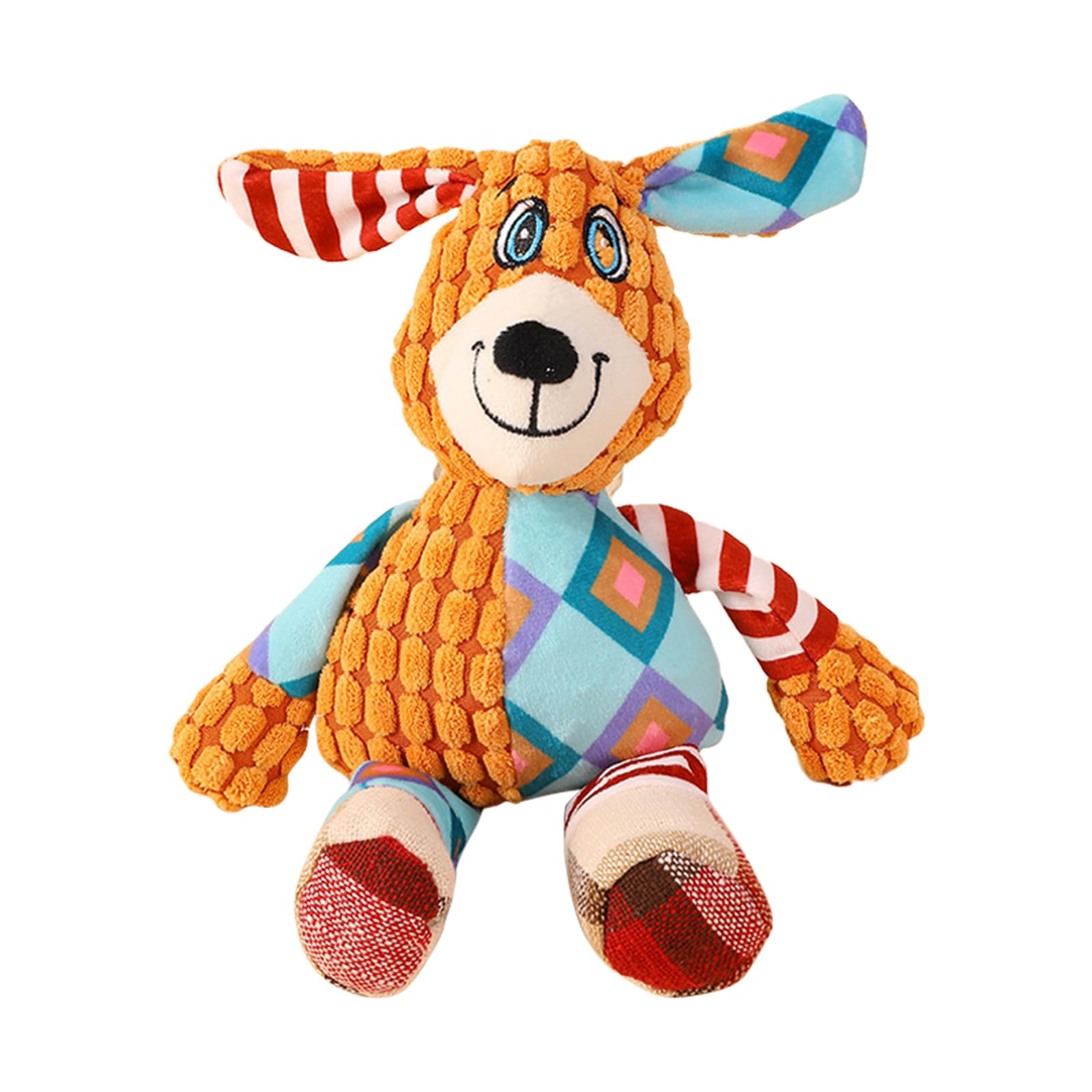 Durable Plush Dog Chew Toy for Small & Aggressive Chewers - Soft Teething Puppy Toy with Squeaker Sound, Stress Relief Biting Toy for Puppies | Perfect for Training, Anxiety Relief & Playtime