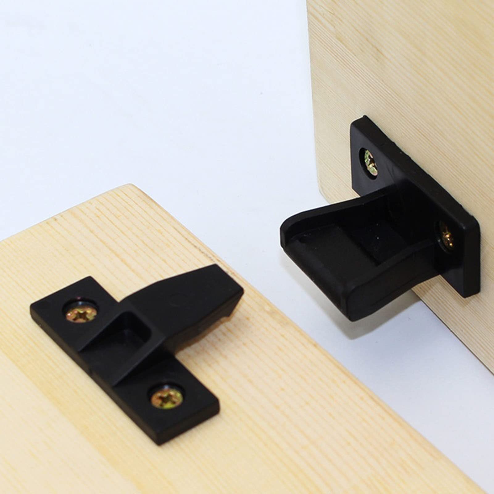 5PCS Heavy Duty Gusset Furniture Connector Hinges - 90 Degree Angle Joint Fastener Buckle for Cabinet, Screen & Wall Mounting (Black) - Perfect for DIY Furniture Assembly, Home Renovation & Office Organization Projects