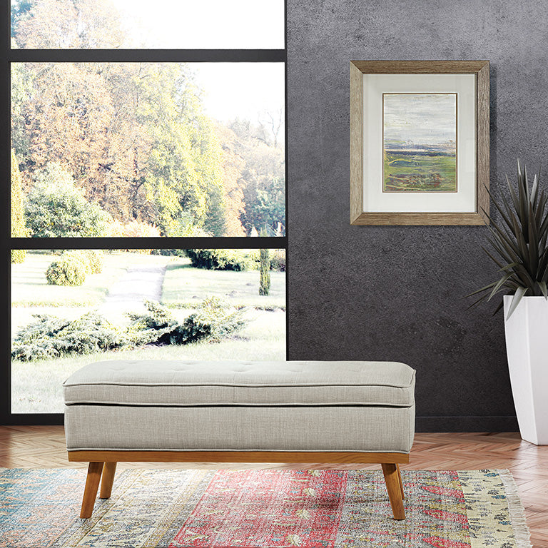 Office Star Ave Six Katheryn Storage Bench - Multifunctional Entryway Bench with Storage for Home, Office & Mudroom Organization - Perfect for Shoes, Blankets & Home Decor