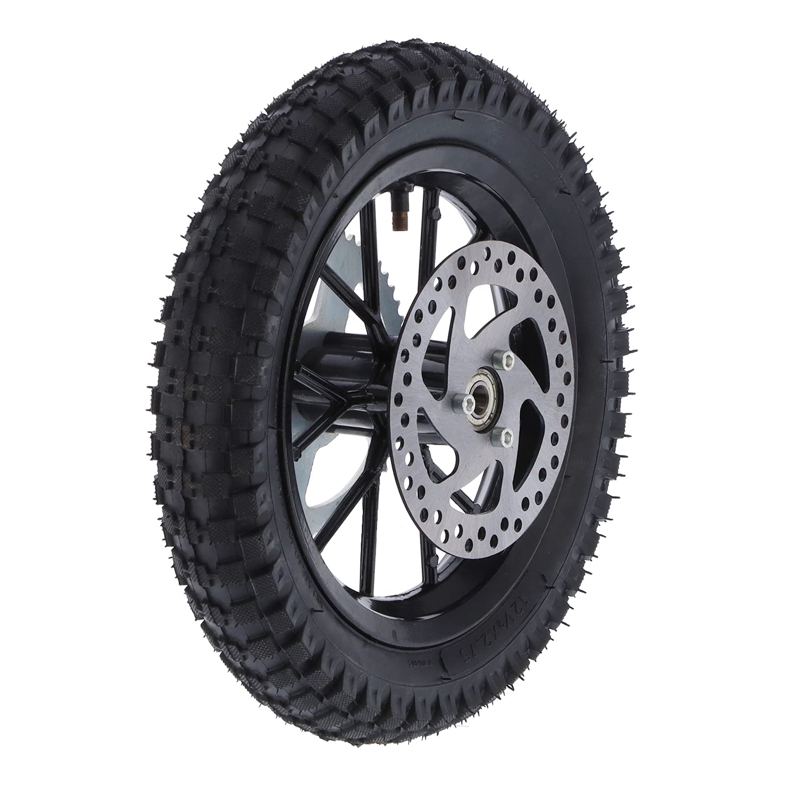 Akozon 12.5 x 2.75 Inch Mini Pocket Bike Rear Wheel Replacement for Coolster 2 Stroke Mini Dirt Bike QG-50 - Perfect for Off-Road Racing, Backyard Riding & Youth Motocross