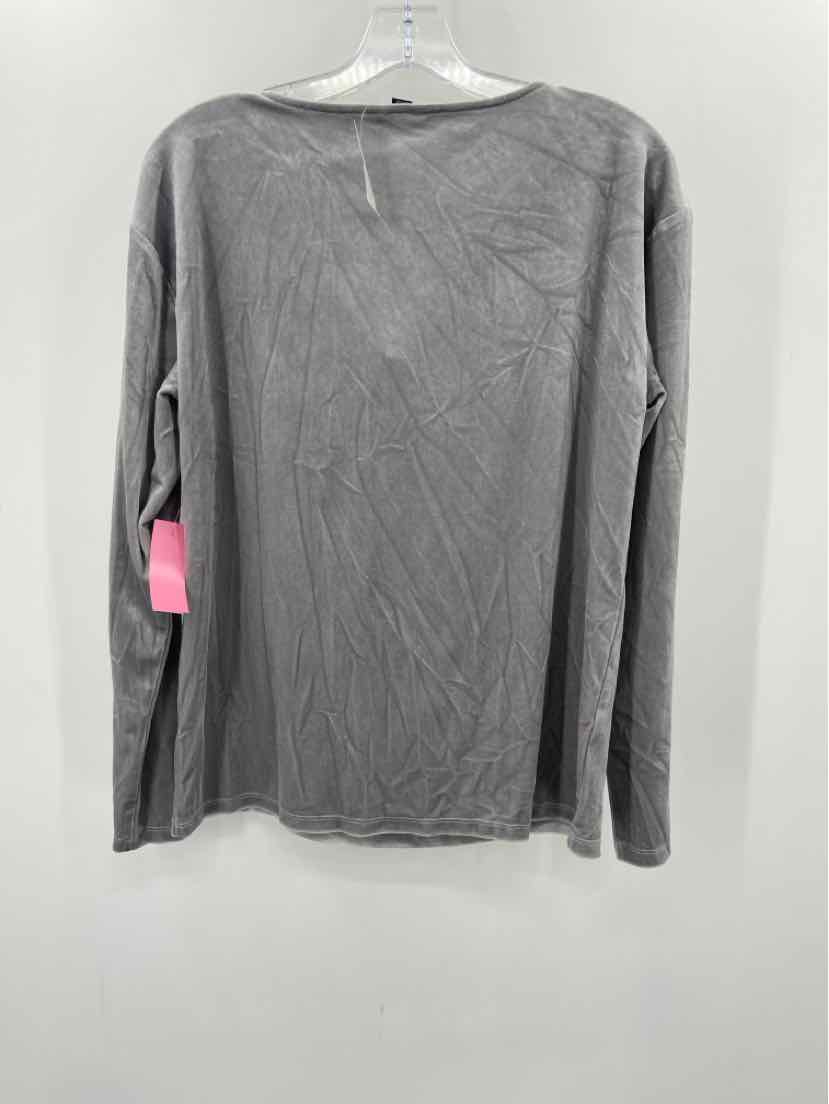 Pre-Owned Ann Taylor Gray Blouse Size Medium - Perfect for Office Wear & Casual Outfits