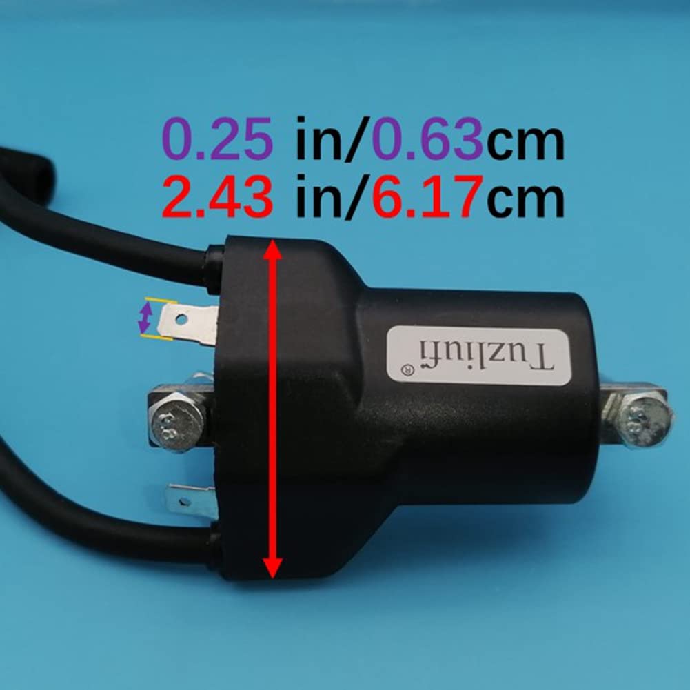 High Performance Ignition Coil for EZ GO E-Z-Go Golf Cart (Compatible with Models 26652-G01, 26652G01) - Fits 4-Cycle 295cc & 350cc Twin 2 Cylinder Engines - Perfect for Golf Course Maintenance, Utility Vehicles & Off-Road Use