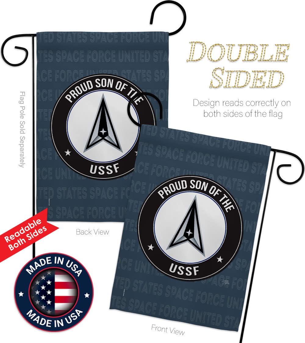 USSF Garden Flag Set with Stand - Military Decor for Yard & Home
