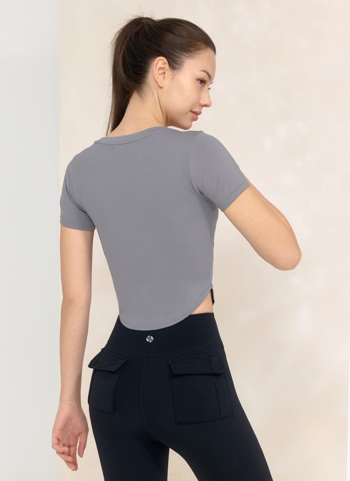 XELLA™ Women's Light Round Crop Top - Soft Stretchy Fit, Breathable Fabric (NEW COLORS) | Perfect for Yoga, Gym Workouts & Summer Outfits