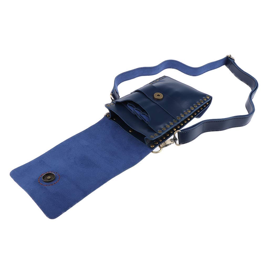 Tubayia Faux Leather Hairdressing Bag - Professional Belt Pouch Tool Organizer for 8 Scissors, Hair Combs & Clips | Portable Storage Solution for Barbers & Stylists | Perfect for Salon, Travel & Home Use