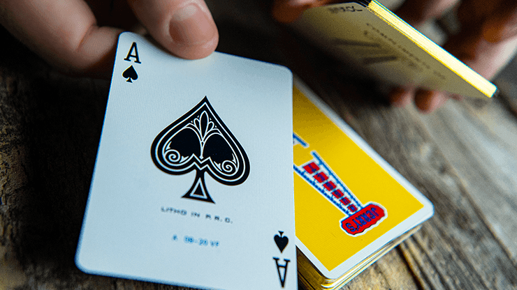 Vintage Style Jerry's Nuggets Playing Cards - Yellow Deck for Poker, Magic Tricks & Collectibles | Premium Quality & Classic Design