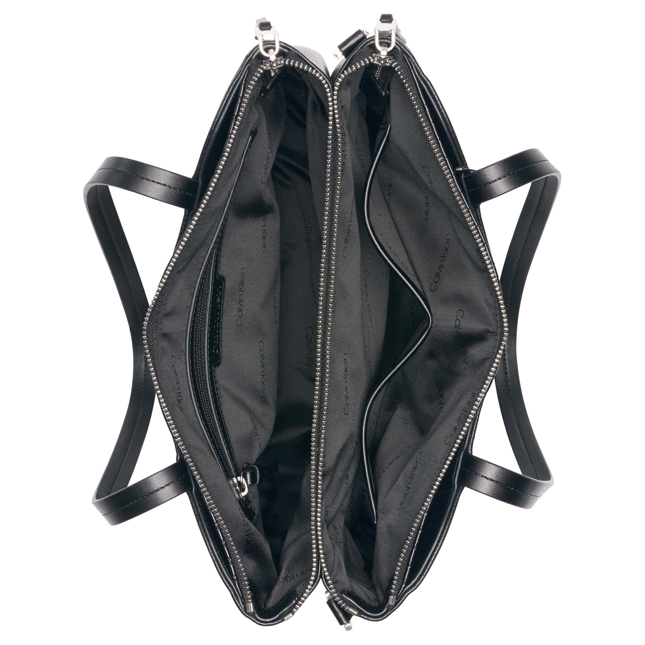 Calvin Klein Chrome Organizational 2-in-1 Tote Bag - Stylish Work & Travel Tote with Multiple Pockets | Perfect for Office, Commute & Weekend Getaways