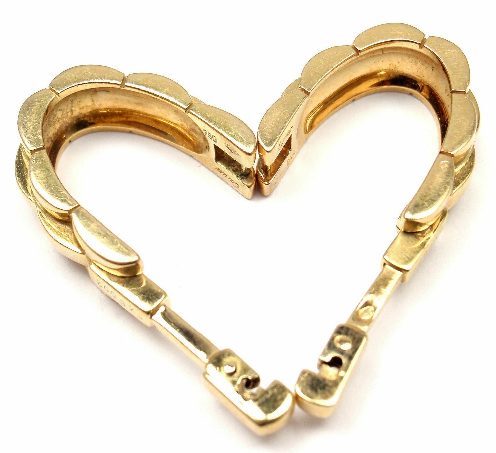 Authentic Cartier Panthere Maillon 18k Yellow Gold Stirrup Cufflinks for Men - Luxury Gift for Weddings, Business & Formal Occasions