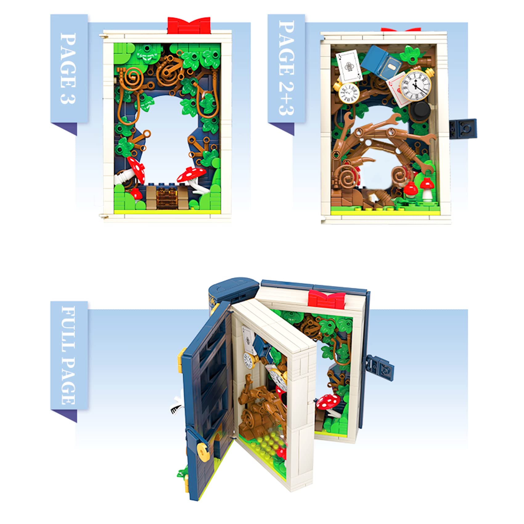 Fairytale Book Building Blocks Set - Creative Educational Toys for Kids, Perfect Birthday, Christmas & New Year Gift - Inspire Imagination & Learning Through Play