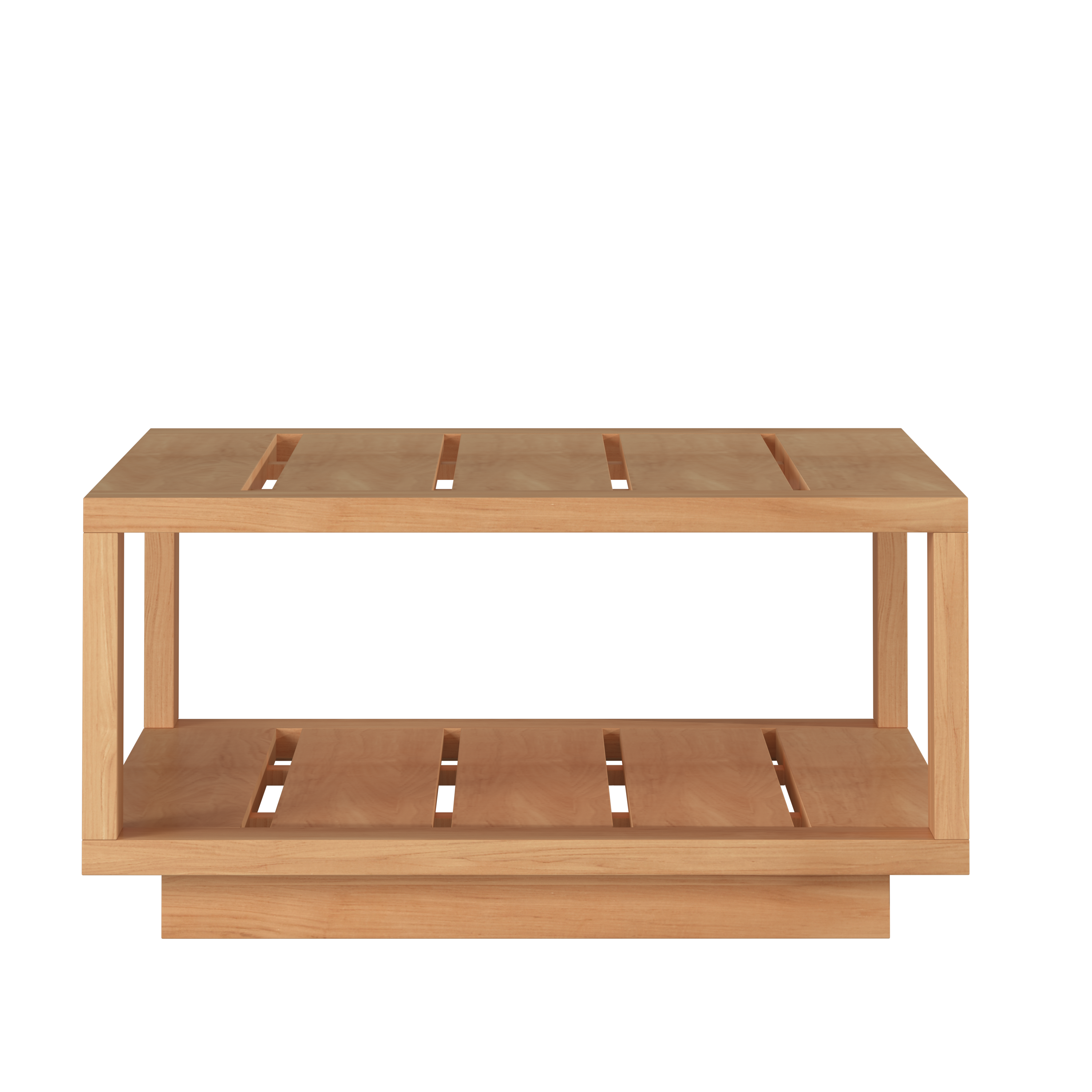 Premium Teak Outdoor Coffee Table - Weather-Resistant Rectangular Design for Patio, Garden, and Poolside Use