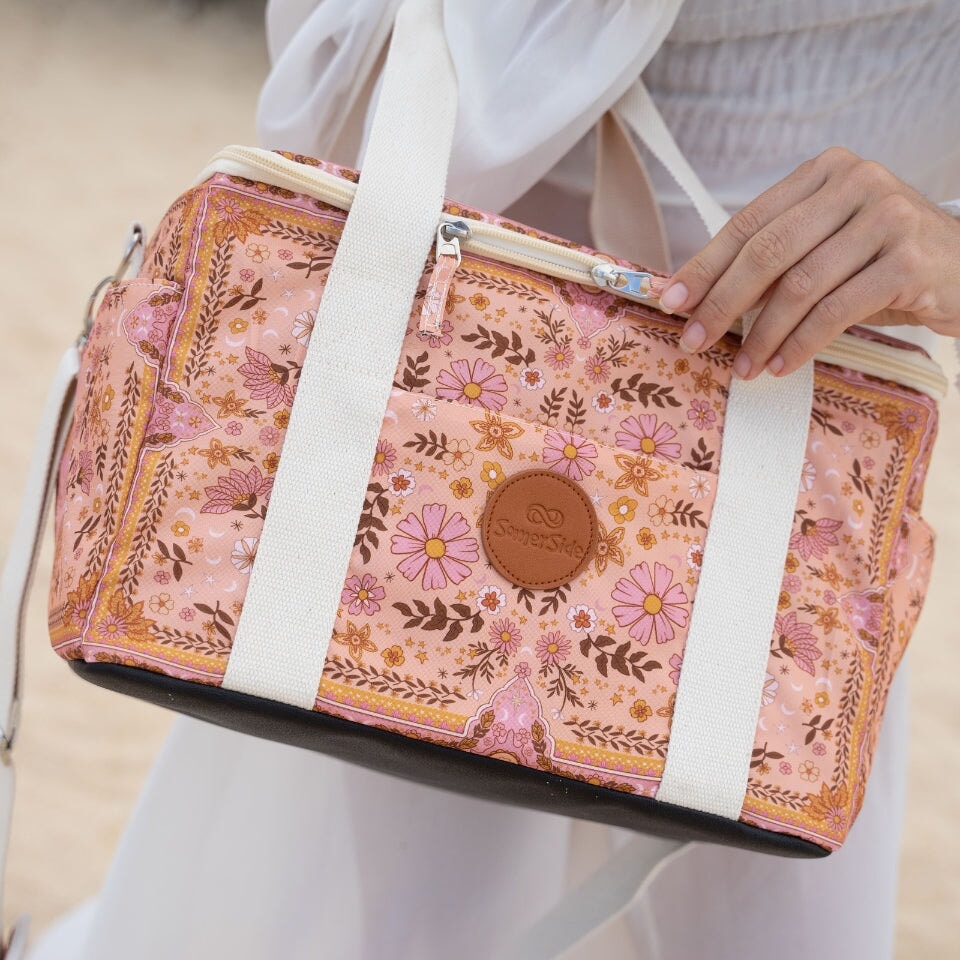 Boho Style Insulated Cooler Bag for Beach Picnics, Camping & Outdoor Adventures - Lightweight & Leakproof