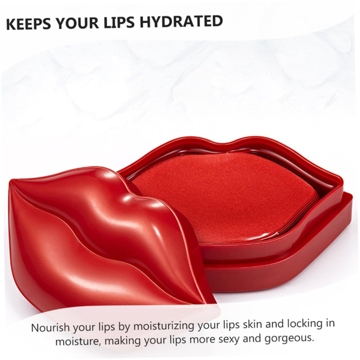20pcs Anti-Wrinkle Lip Mask Pads - Hydrating & Plumping Lip Treatment with Mascara Essence, Moisturizing Gel Lip Tint for Soft Smooth Lips | Overnight Care, Daily Lip Beauty Routine, Pre-Makeup Prep