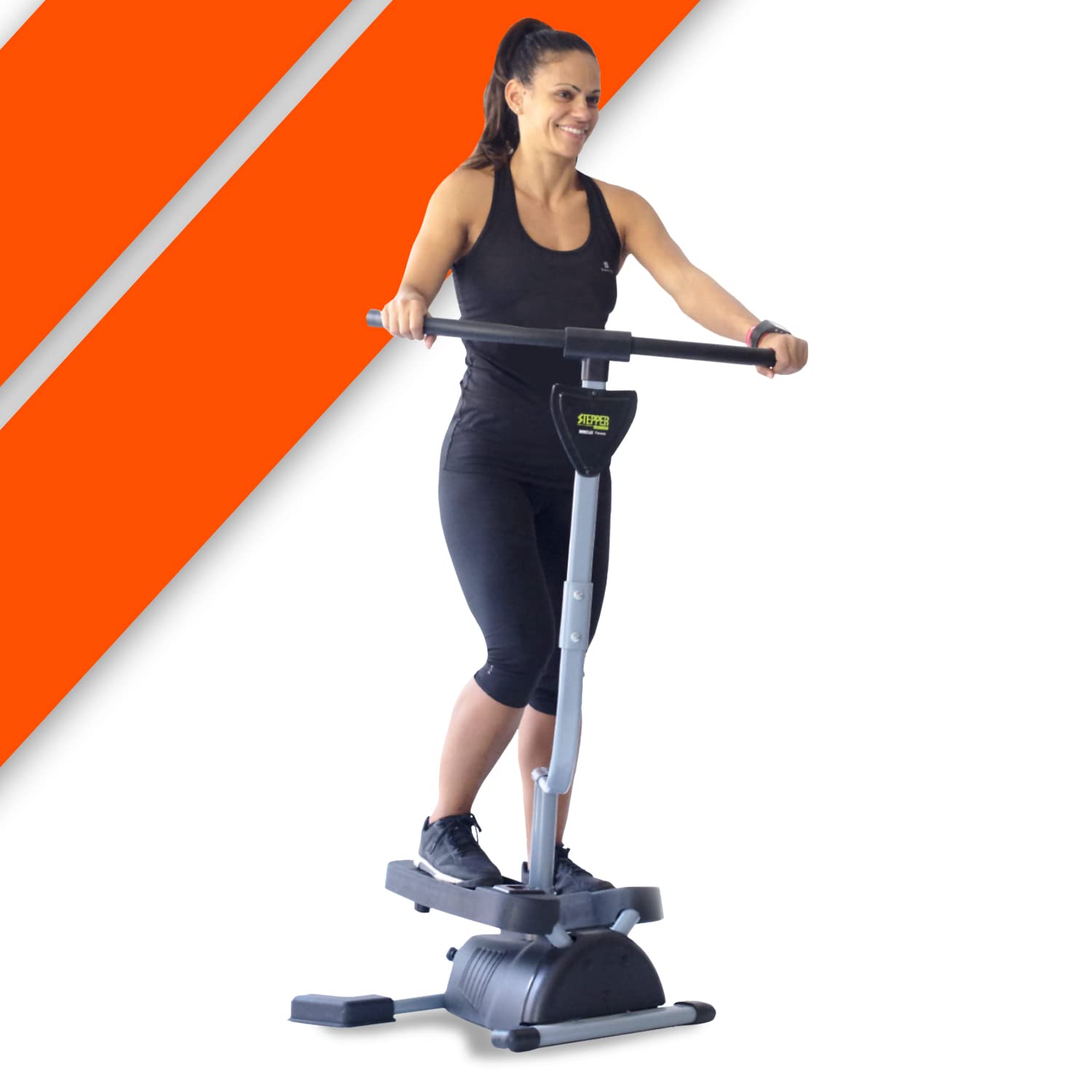 Bonplus BP Stepper Fitness Cardio Twister Machine with LED Display - Home Workout Equipment for Legs, Buttocks, Waist, Abs & Arms - Max Weight 120kg - Perfect for Cardio, Toning & Indoor Fitness Training