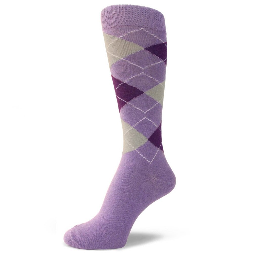 Premium Men's Argyle Dress Socks - Small Size (6-10) for Formal Wear & Business Attire - Comfortable Cotton Blend Socks for Office, Weddings & Special Occasions
