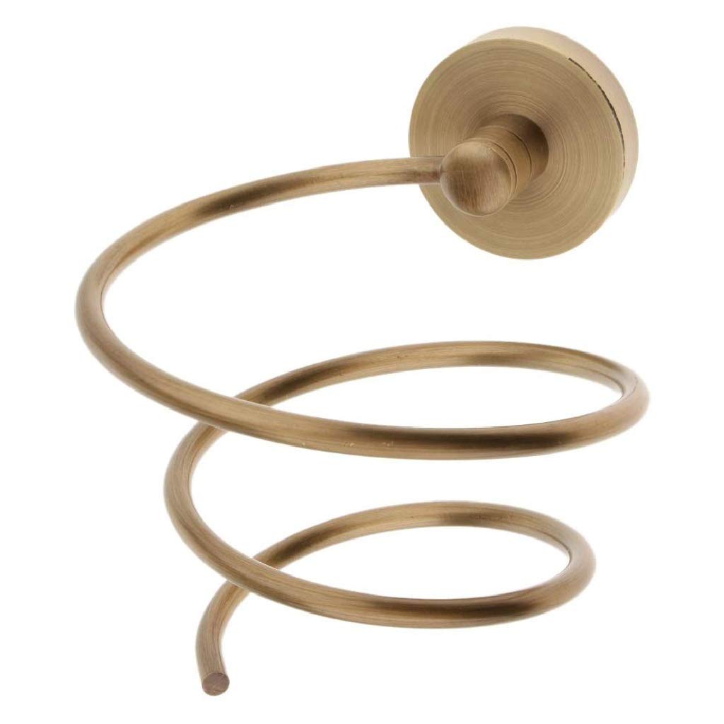 Metal Hair Dryer Holder Wall Mount - Rustic Bathroom Organizer for Hair Styling Tools