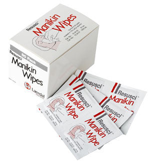Disposable Cleaning Wipes for Manikins - 50 Count Pack - Perfect for Medical Training, CPR Practice & First Aid Classes