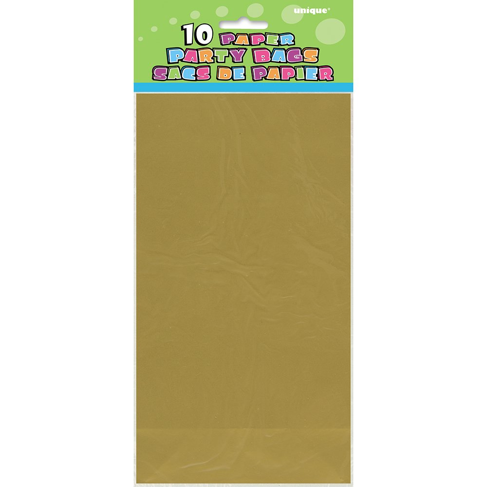 Premium Silver Metallic Gift Bags (Pack of 10) - Elegant & Eco-Friendly Party Favor Bags for Birthdays, Weddings, Baby Showers & Special Events