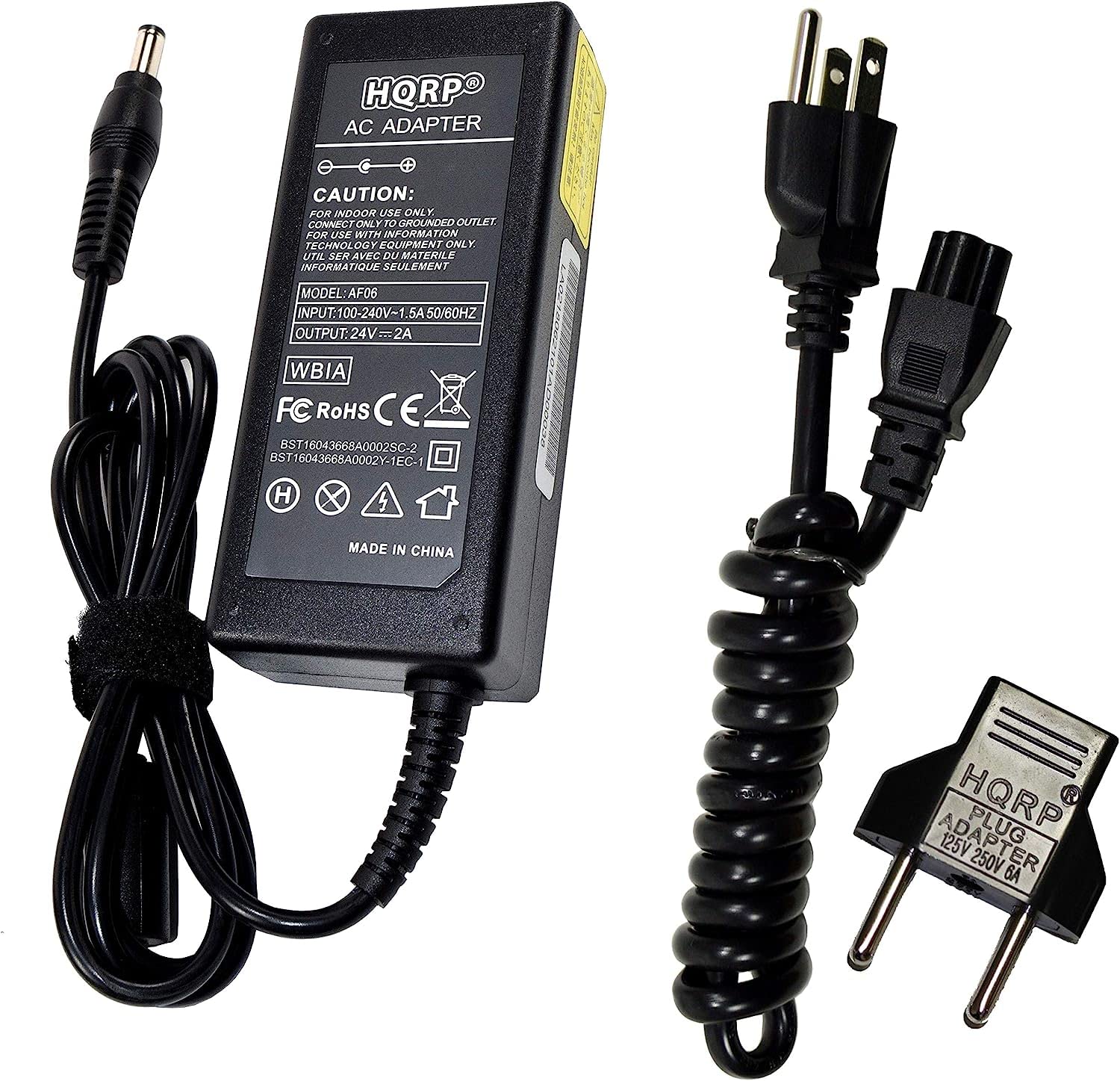 HQRP 24V AC Adapter Charger for Microsoft XBOX 360 Racing Wheel (WRW01/WRWO1/WRW02/WRWO2) - Replacement Power Supply with Euro Plug - Perfect for Gaming & Racing Simulation Setups