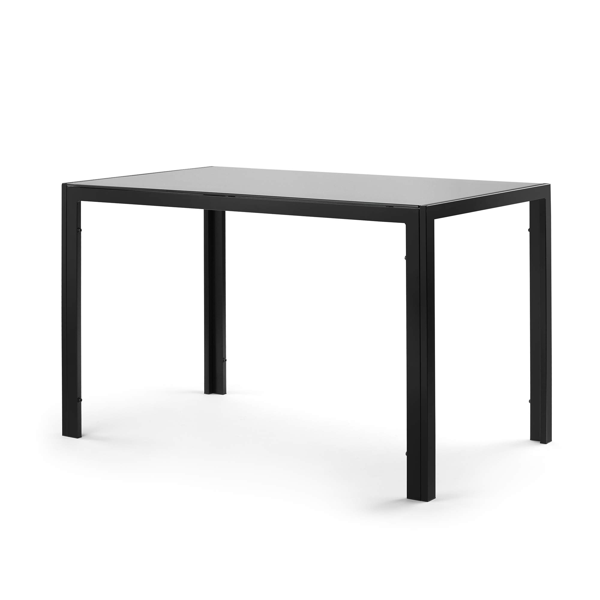 Modern 4-Piece Glass Top Dining Table Set with Faux Leather Chairs - Space-Saving Kitchen & Dinette Furniture for Small Homes, Apartments & Compact Spaces - Perfect for Family Meals, Breakfast Nooks & Entertaining Guests