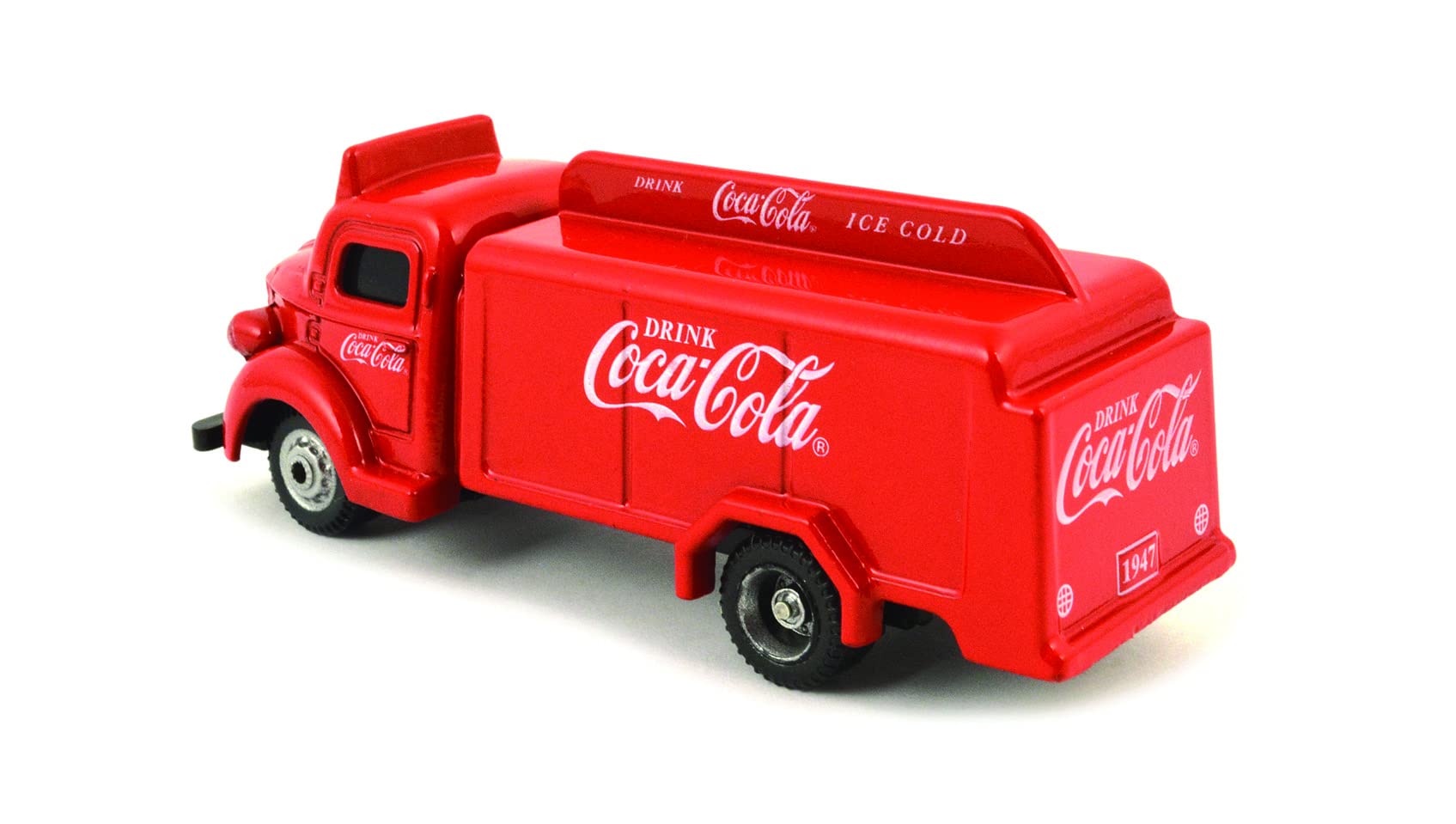 Vintage Coca-Cola 1947 Bottle Truck Diecast Model 1:87 Scale - Red Collectible Toy Replica (440537) - Perfect for Display, Gift Giving & Coca-Cola Memorabilia Collections