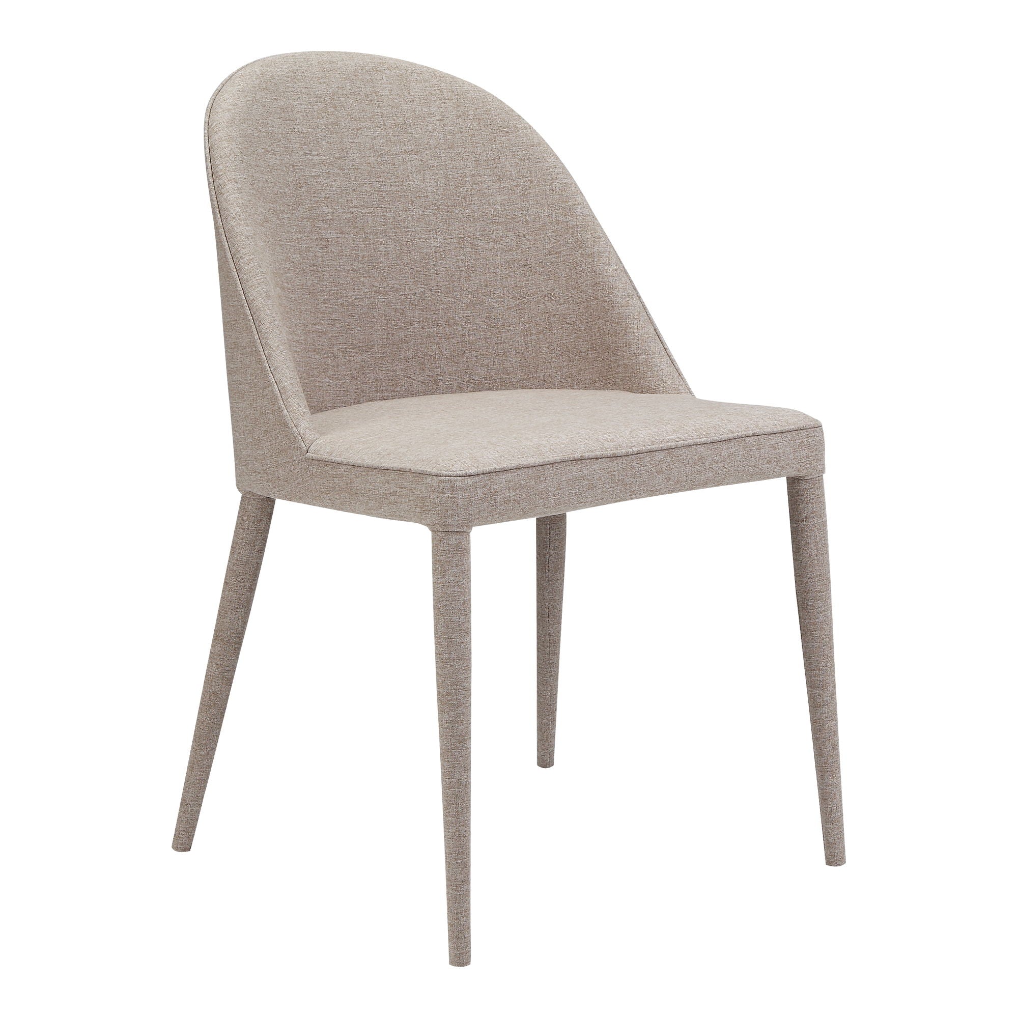 Burton Fabric Dining Chairs Set of 2 - Light Gray Modern Upholstered Chairs for Kitchen, Dining Room & Breakfast Nook