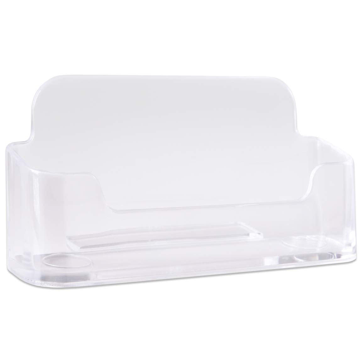 240 Pack Beauticom Premium Business Card Holders - Clear Acrylic Plastic Desktop Name Card Display Stand for Office, Reception, Conference & Home Use | Professional Single Card Holder for Business Cards, Credit Cards & IDs