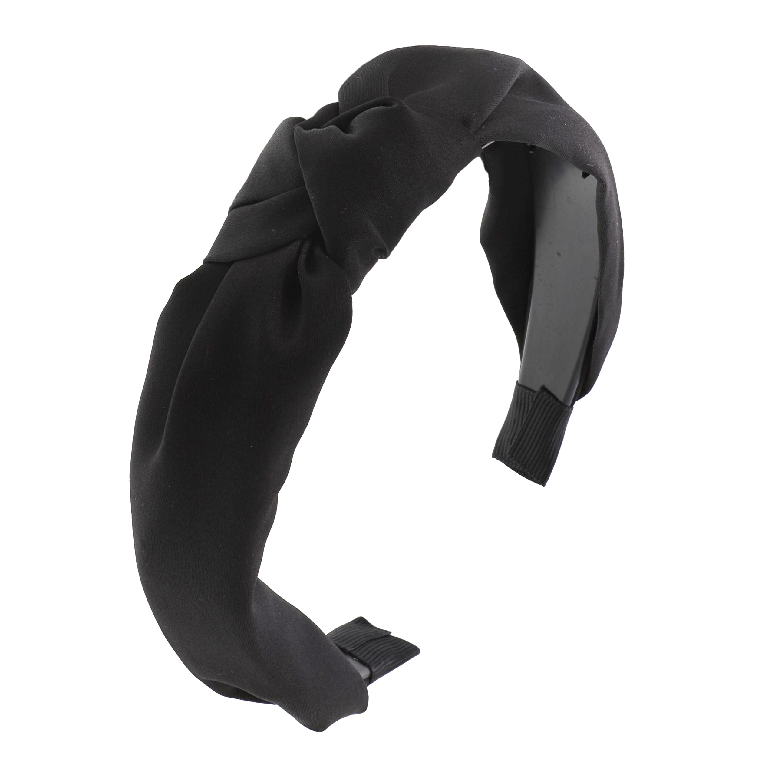 Satin Knot Headband for Women - Black | Elegant Hair Accessory for Weddings, Parties & Everyday Style