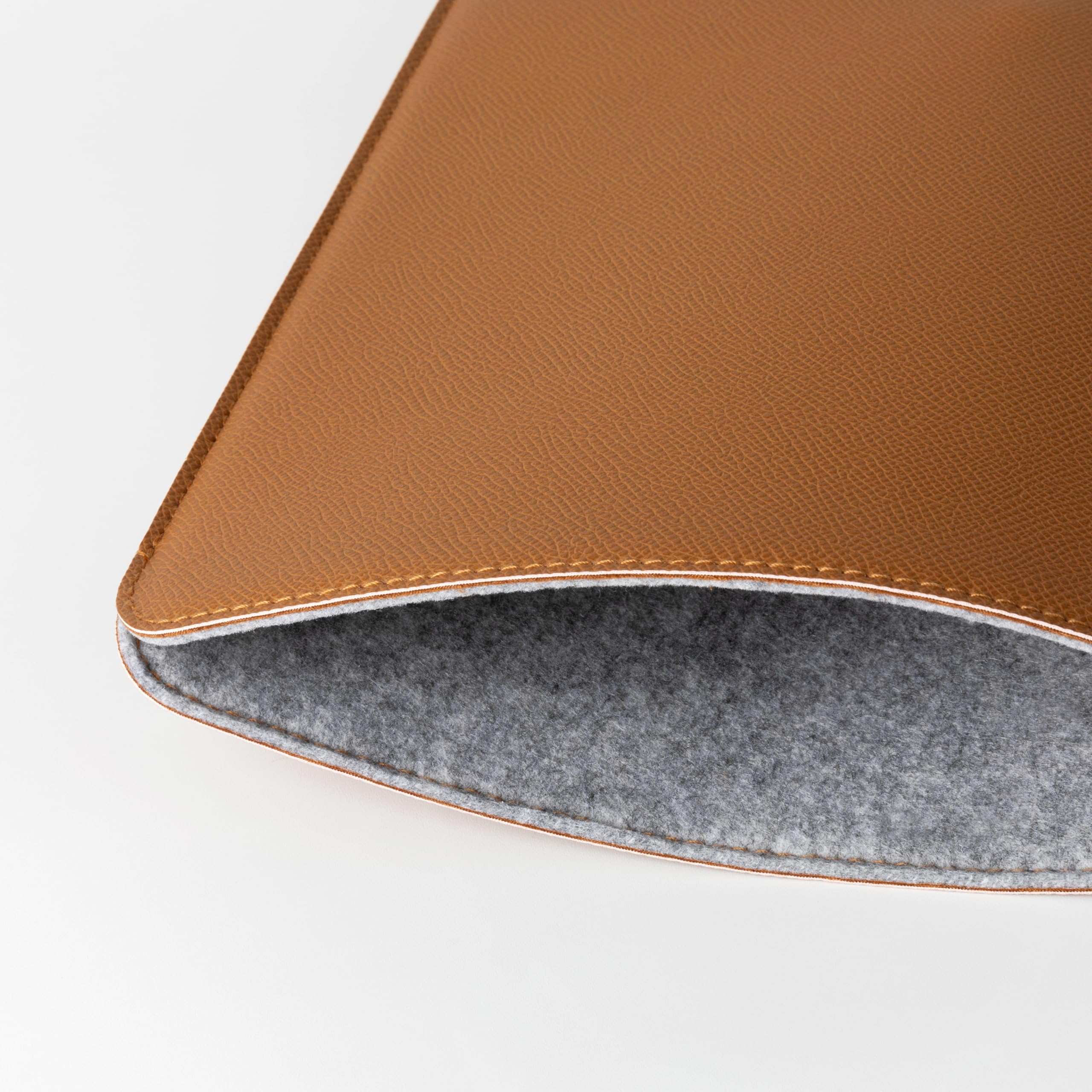 Premium Faux Leather Laptop Sleeve for MacBook Pro 14-inch (M3/M2 Pro/Max 2023) & 13-inch MacBook Pro/Air - Earthy Brown Protective Case | Perfect for Office, Travel & School Use