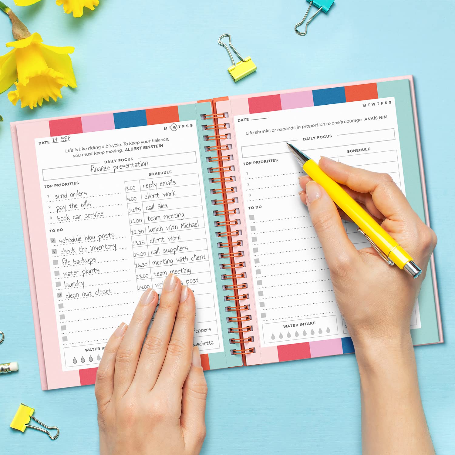 S&O Undated Planner with Meal Tracker - A5 Daily To Do List, Habit & Routine Organizer for Students, Work, Fitness & Productivity | ADHD-Friendly Goal Notebook for College & Office Use | Perfect for 2025 Planning & Time Management